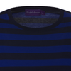 Schmal geschnittenes, gestreiftes T-Shirt aus Baumwoll-Jersey in Marineblau
