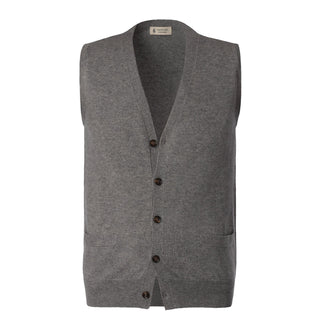 Piacenza Cashmere Cashmere Gilet in Grey - SARTALE