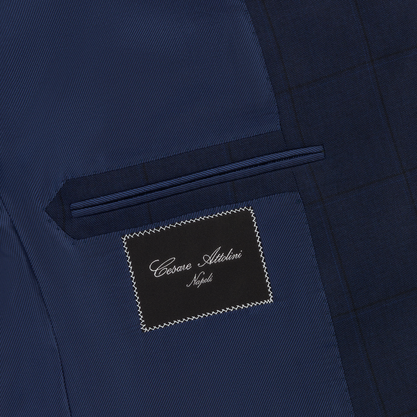 Cesare Attolini Single-Breasted Windowpane Checked Wool and Cashmere-Blend Suit in Dark Blue - SARTALE