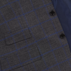 Cesare Attolini Single-Breasted Windowpane Wool suit in Dark Grey - SARTALE