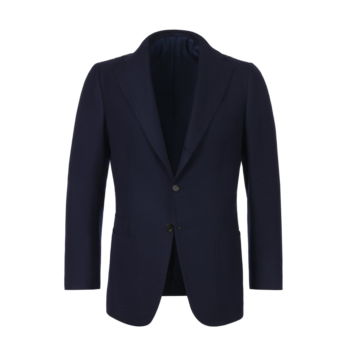 Cesare Attolini Single-Breasted Wool Jacket in Dark Blue - SARTALE