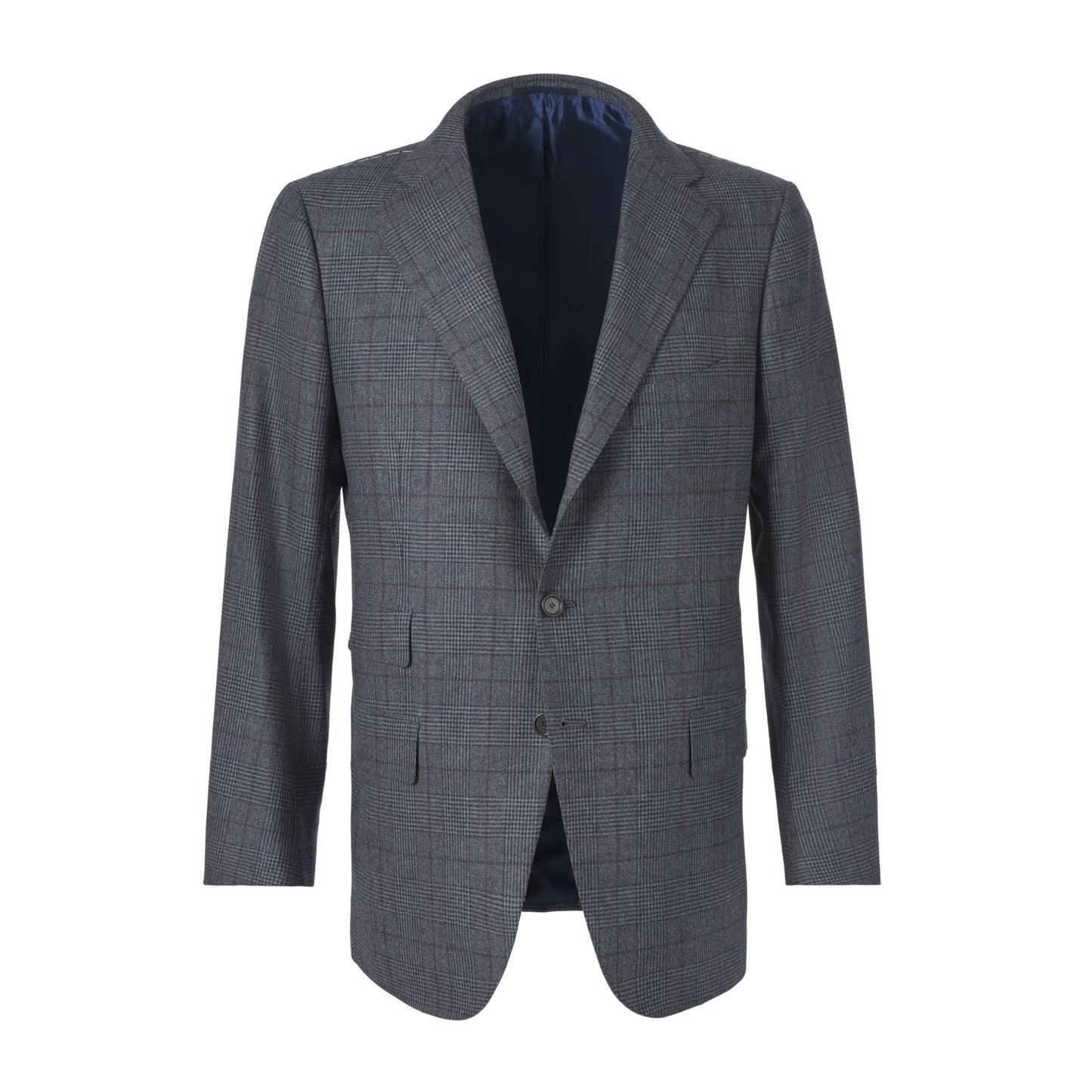 Cesare Attolini Single-Breasted Glencheck Wool and Cashmere-Blend Suit in Blue - SARTALE