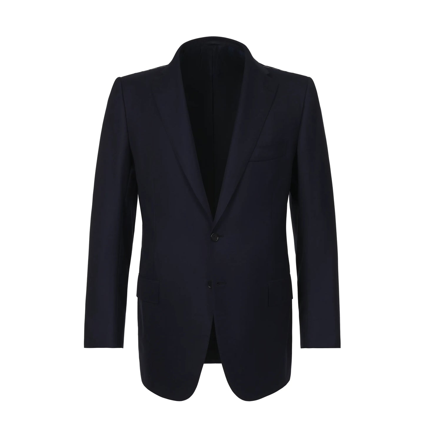 Single-Breasted Wool Suit in Dark Blue