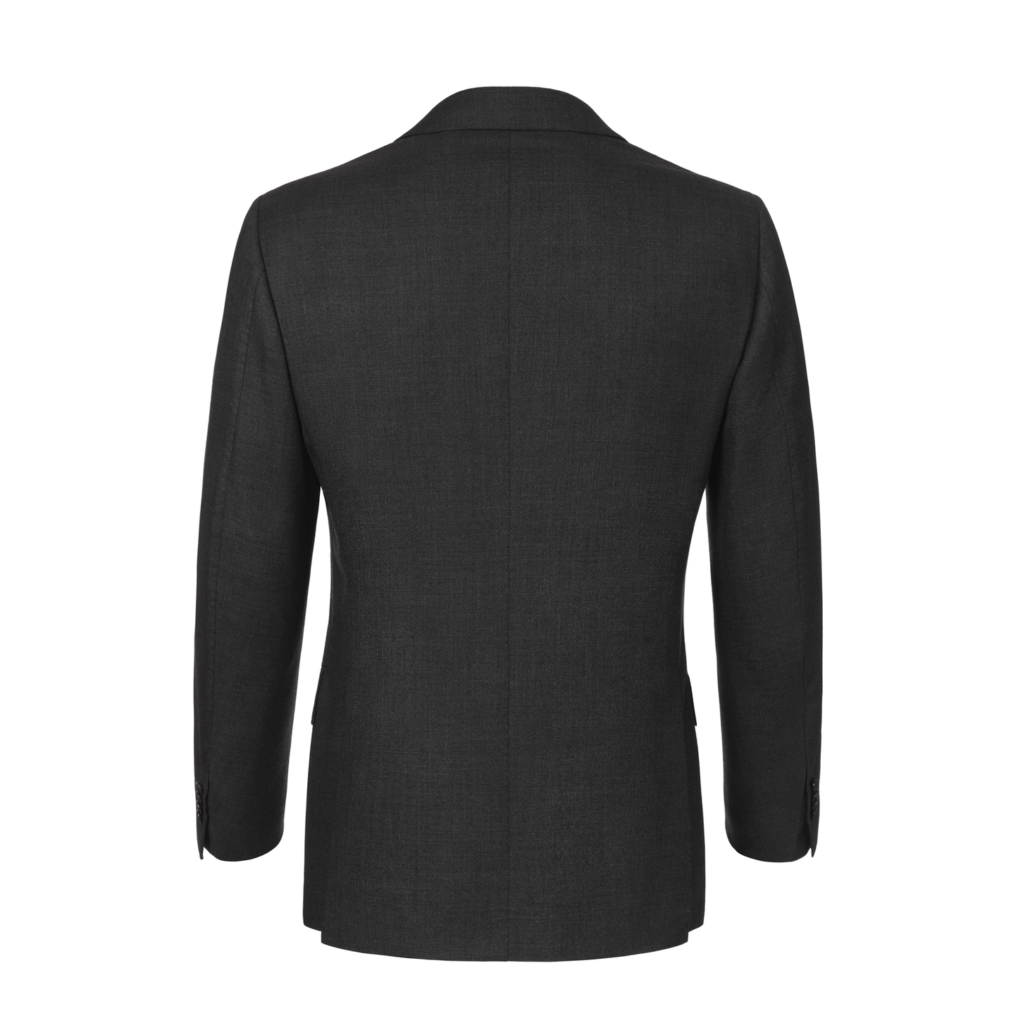 Cesare Attolini Single-Breasted Classic Wool Suit in Dark Grey - SARTALE
