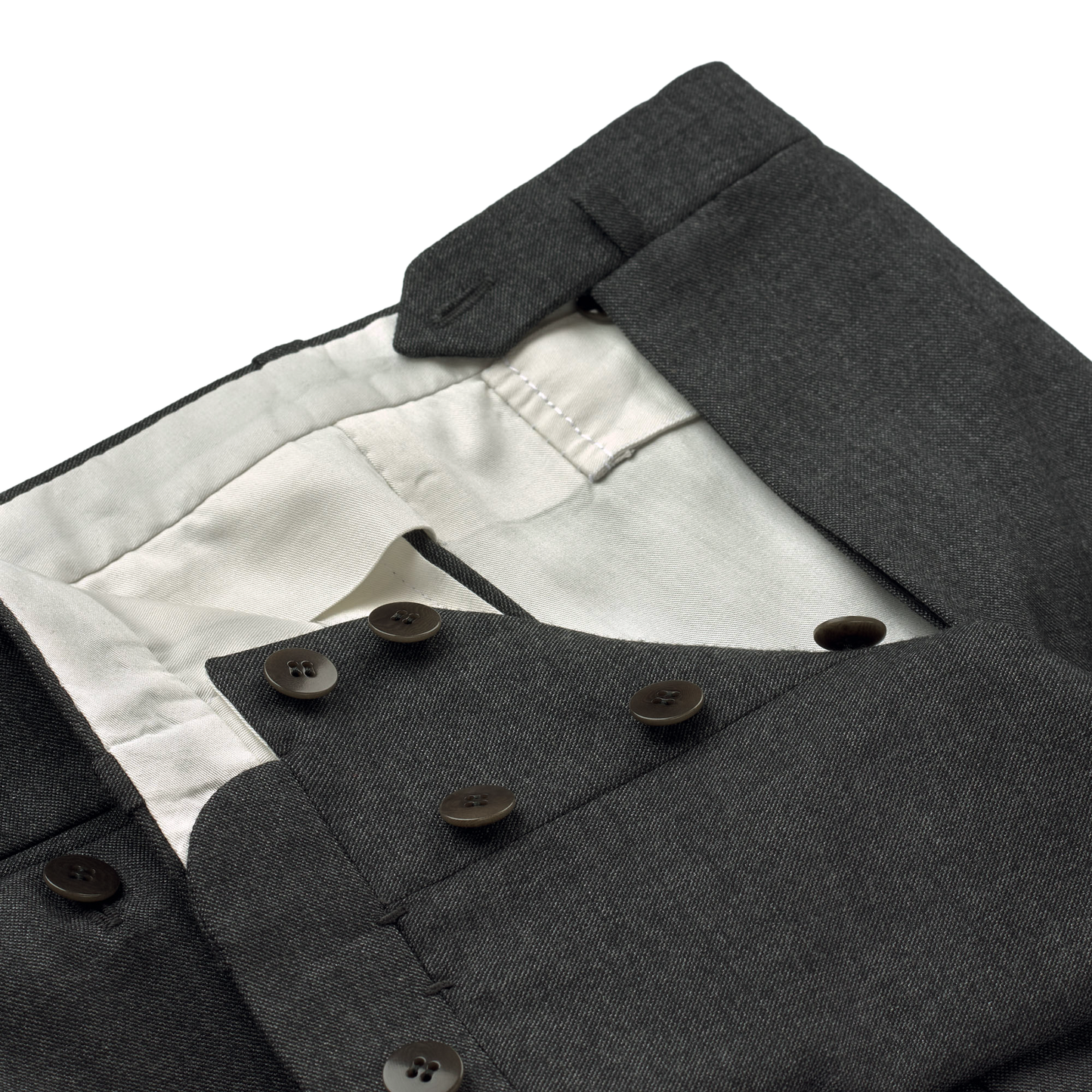 Cesare Attolini Single-Breasted Classic Wool Suit in Dark Grey - SARTALE