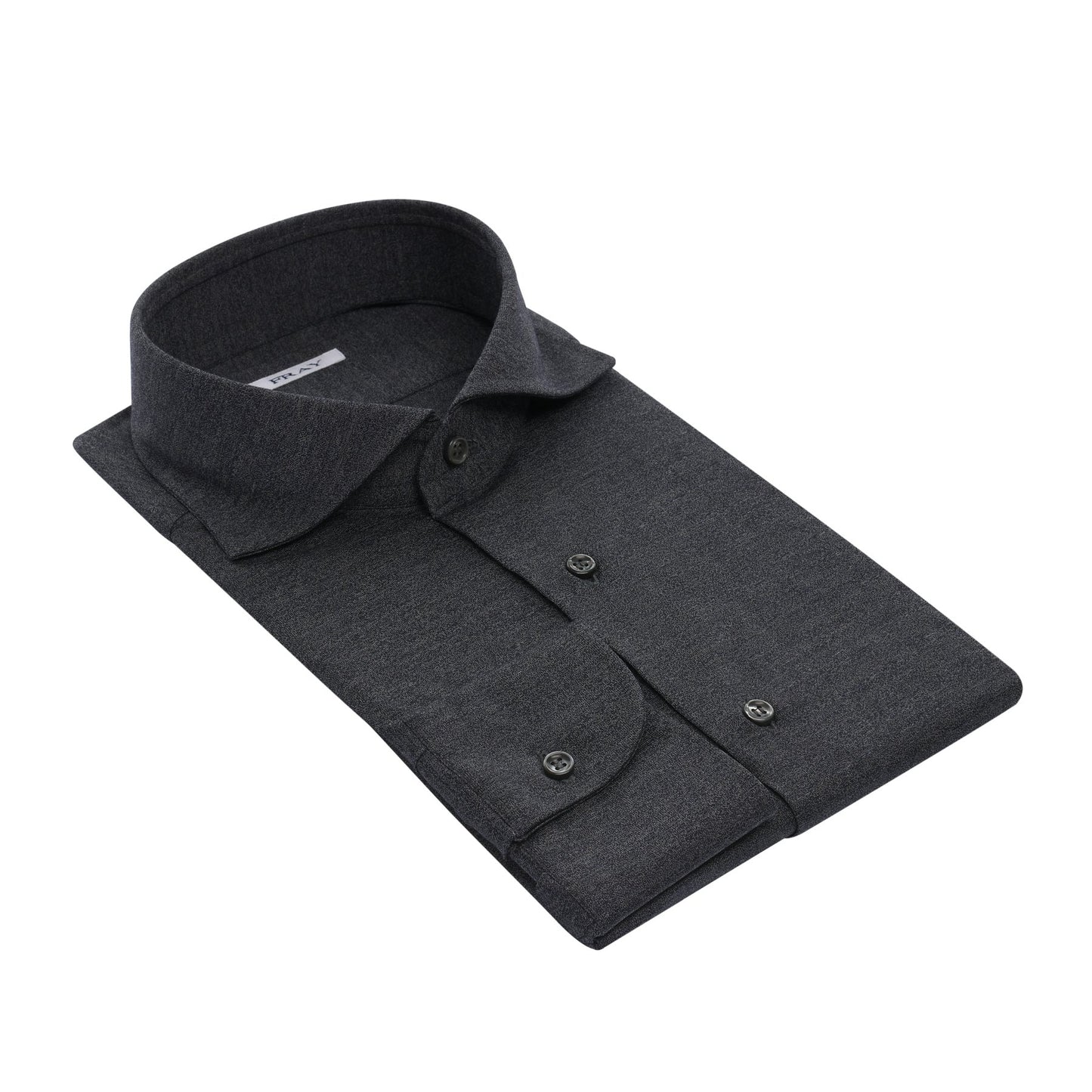 Fray Stretch-Virgin Wool and Silk-Blend Shirt in Anthracite - SARTALE