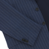 Cesare Attolini Single-Breasted Striped Wool Suit in Dark Blue - SARTALE