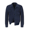 Alfredo Rifugio Handmade Suede Leather Bomber Jacket in Blue - SARTALE