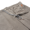 Marco Pescarolo Regular-Fit Linen-Stretch Drawstring Taupe Trousers - SARTALE