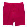 Rota Pleated Linen Bermuda Shorts in Red - SARTALE