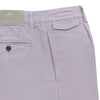 Regular-Fit Cotton Pleated Lilac Trousers