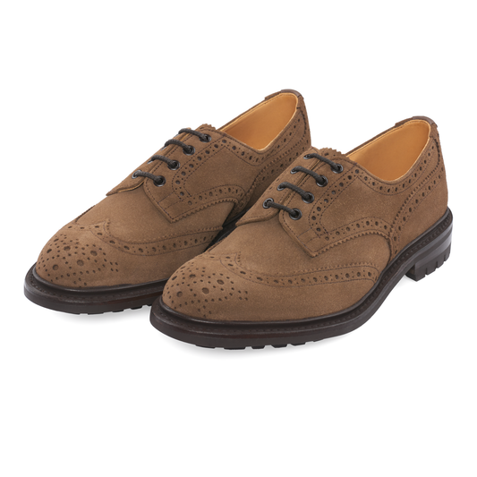 Tricker's "Bourton" Suede Derby Shoes in Brown - SARTALE