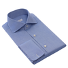 Maria Santangelo Plain Cotton Dress Shirt in Light Blue with Double Cuff - SARTALE