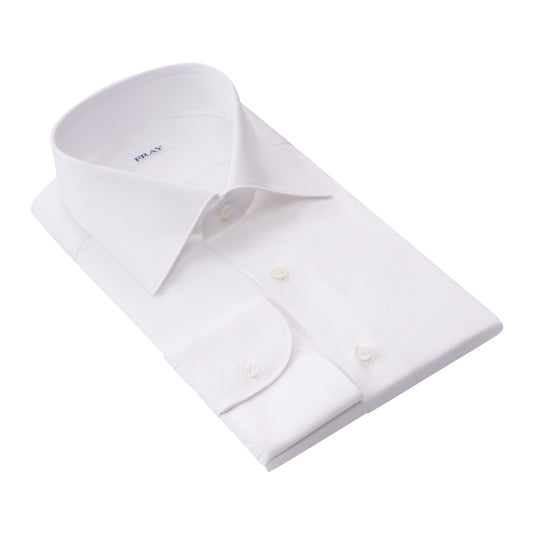 Fray Cotton White Shirt with Classic Collar - SARTALE