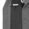 Einreihiger Mantel aus Schurwolle in Grau