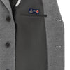 Einreihiger Mantel aus Schurwolle in Grau