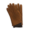 Bontoni Cashmere-Lined Leather Gloves in Camel Brown - SARTALE