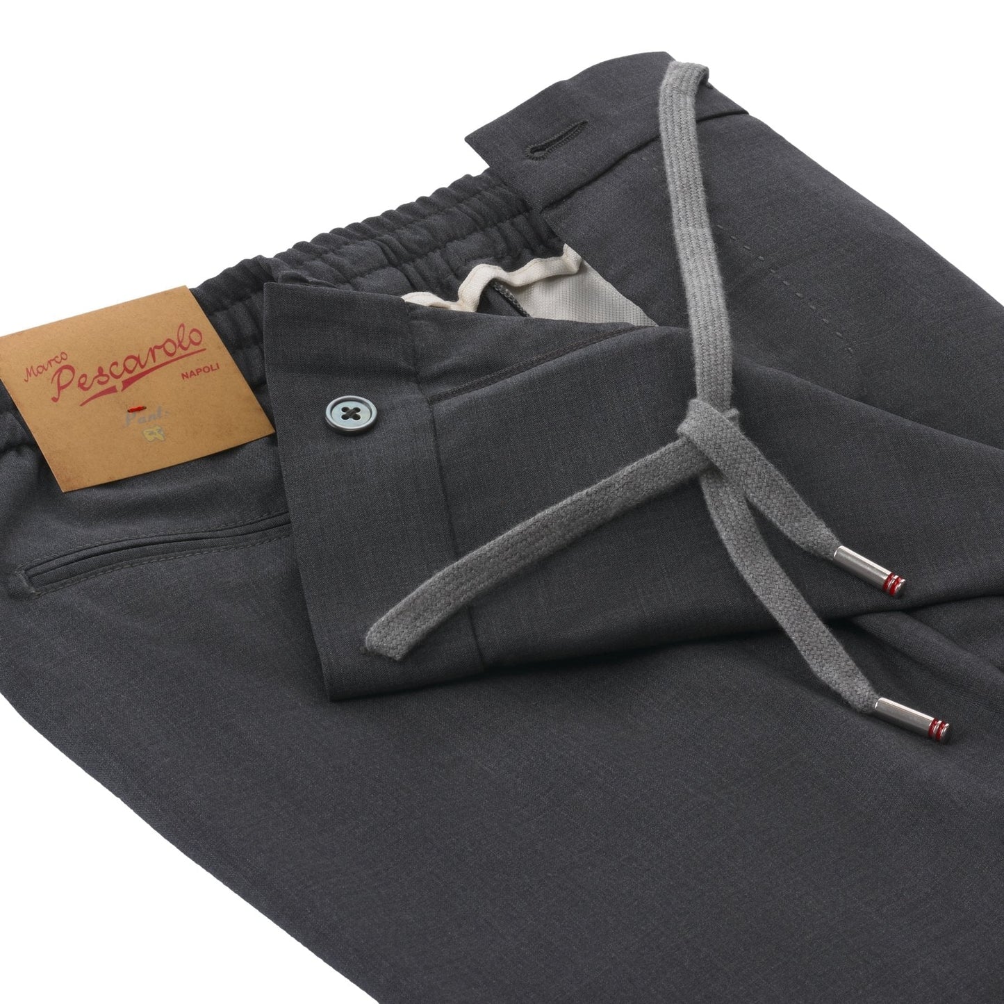 Marco Pescarolo Slim-Fit Virgin Wool Pleated Dark Grey Trousers - SARTALE