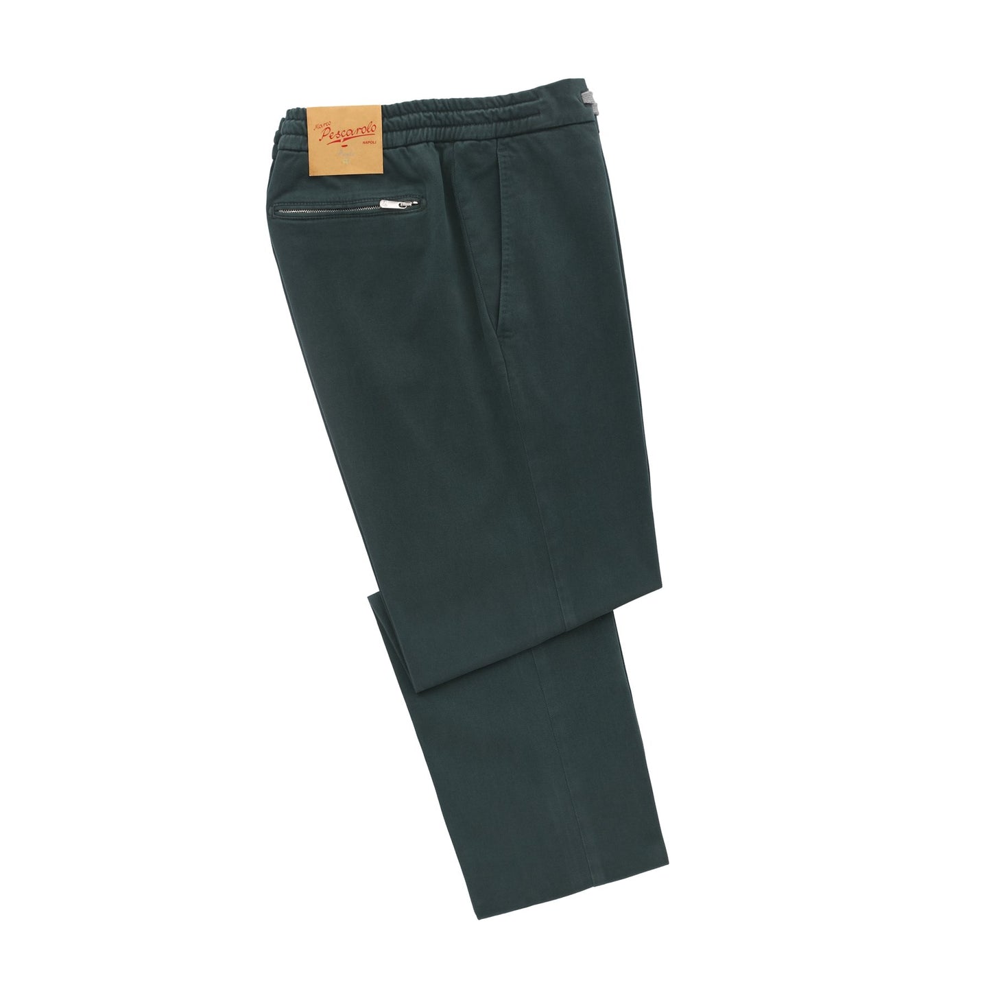 Marco Pescarolo Slim-Fit Drawstring Stretch-Cotton Trousers in Green - SARTALE