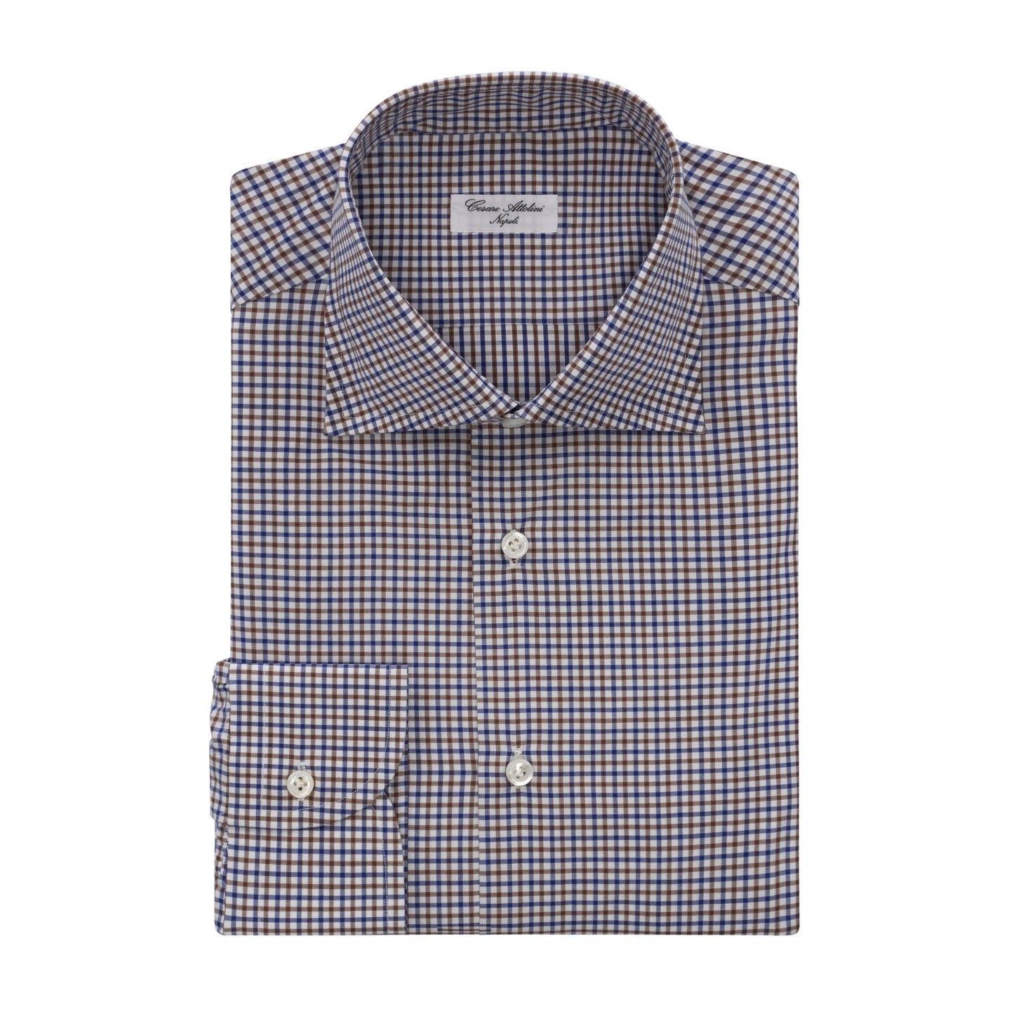 Cesare Attolini Fine-Checked Multicolor Cotton Shirt - SARTALE