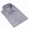 Cesare Attolini Tailored-Fit Cotton and Linen-Blend Striped Shirt in Blue - SARTALE