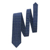 Blaue Krawatte aus handbedruckter Seide
