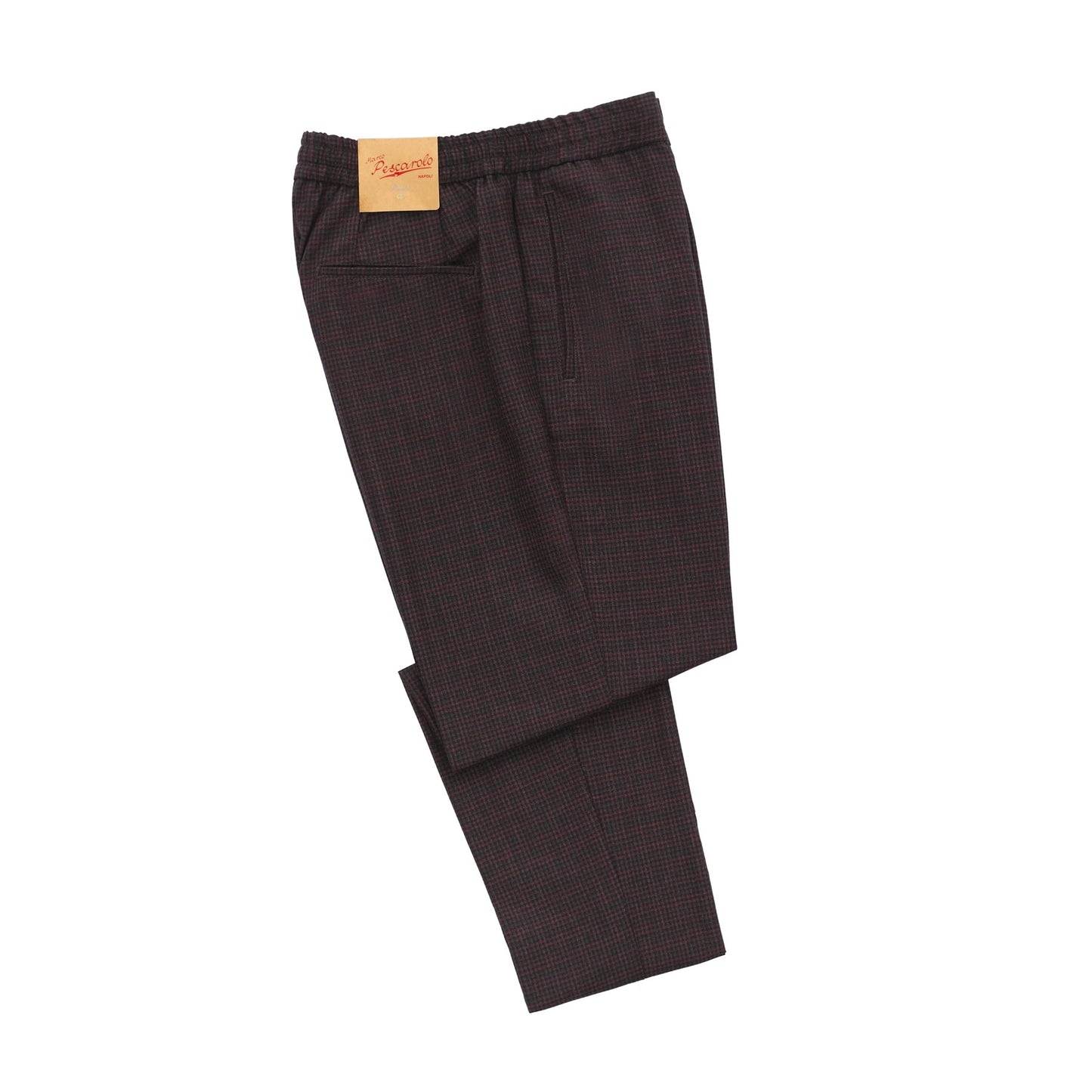 Marco Pescarolo Slim-Fit Stretch-Virgin Wool Checked Trousers in Dark Brown - SARTALE