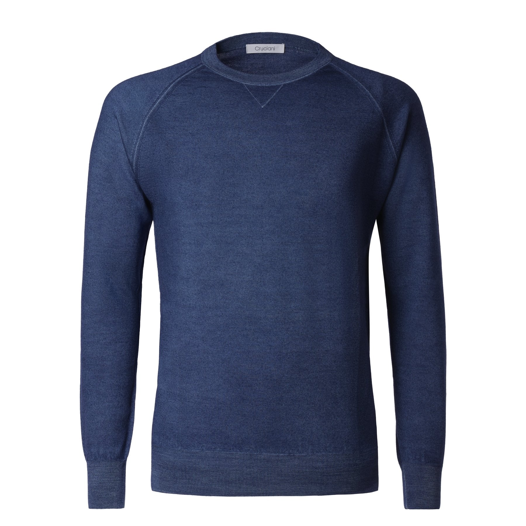 Cruciani Crew Neck Wool Sweater in Blue SARTALE