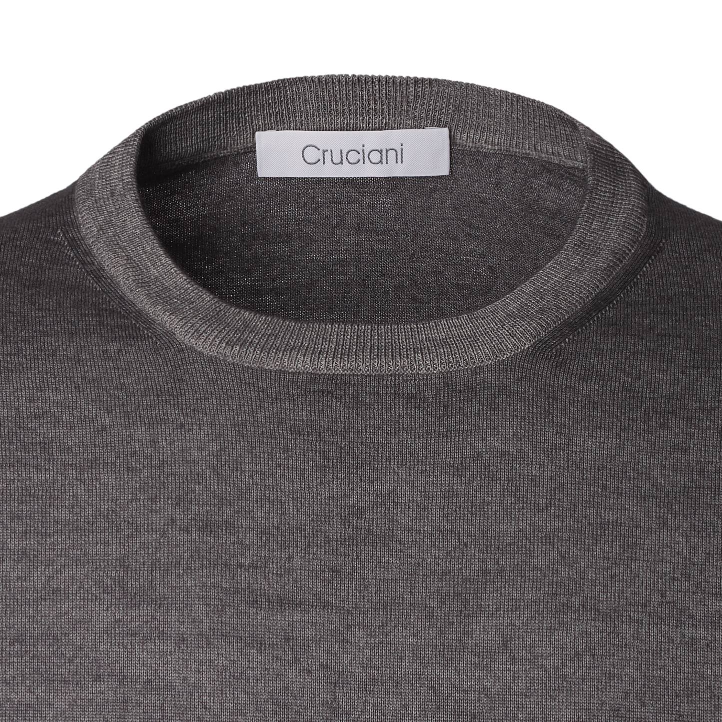 Cruciani Crew-Neck Wool Sweater in Grey - SARTALE