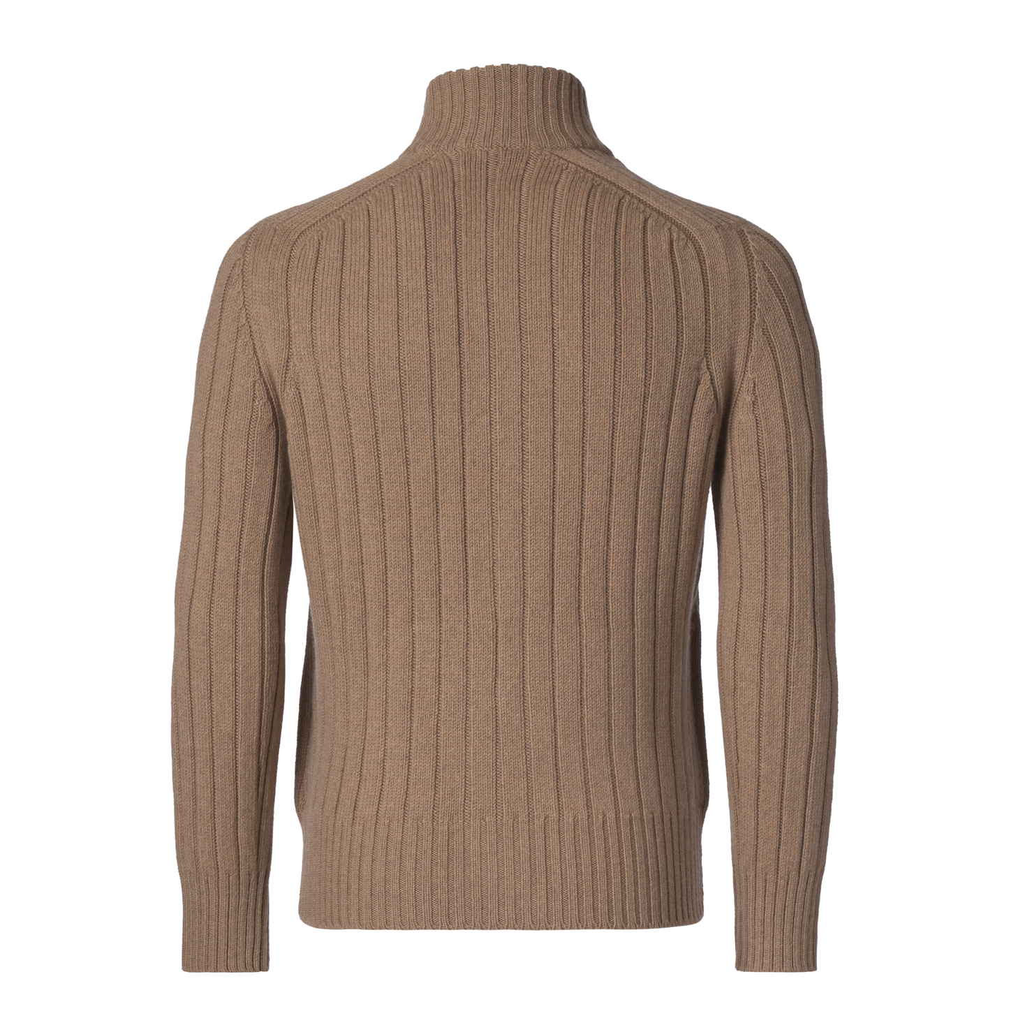 Cruciani Zip-Up Wool Sweater in Beige - SARTALE