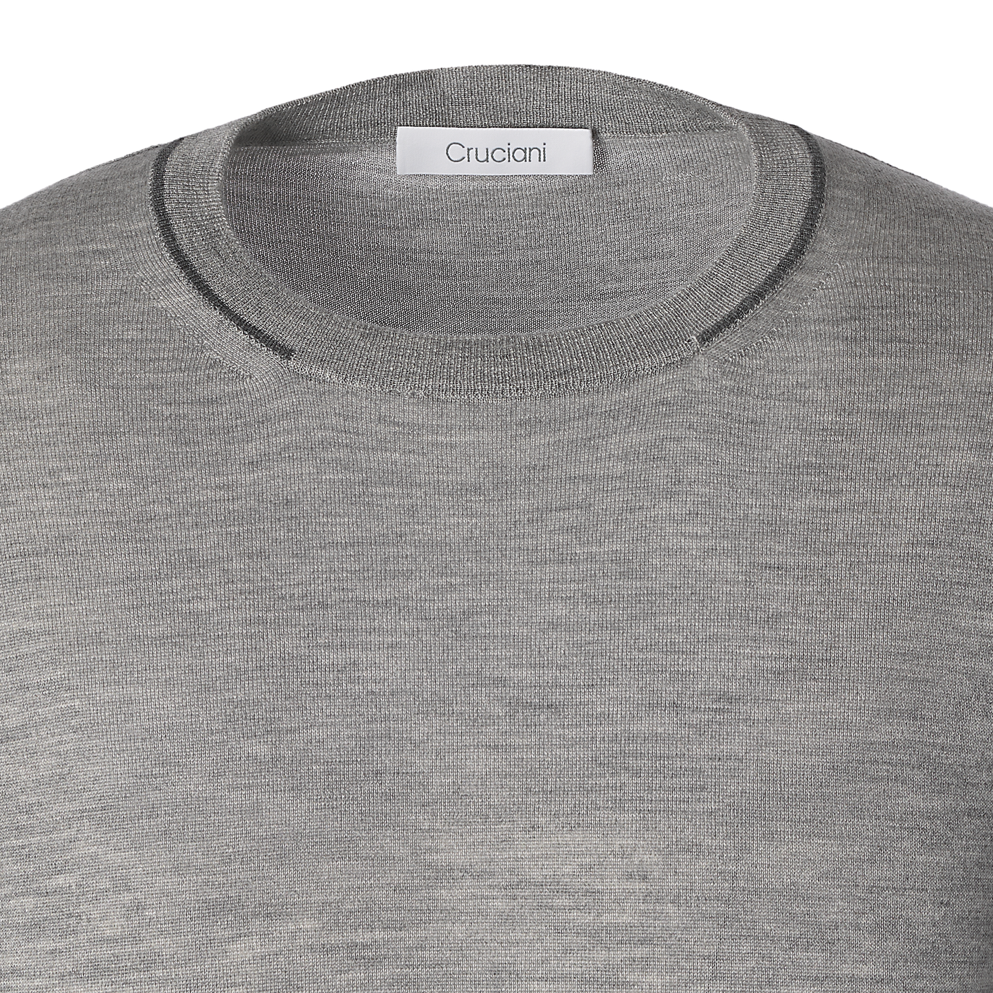 Cruciani Crew-Neck Cashmere and Silk-Blend Sweater in Light Grey - SARTALE