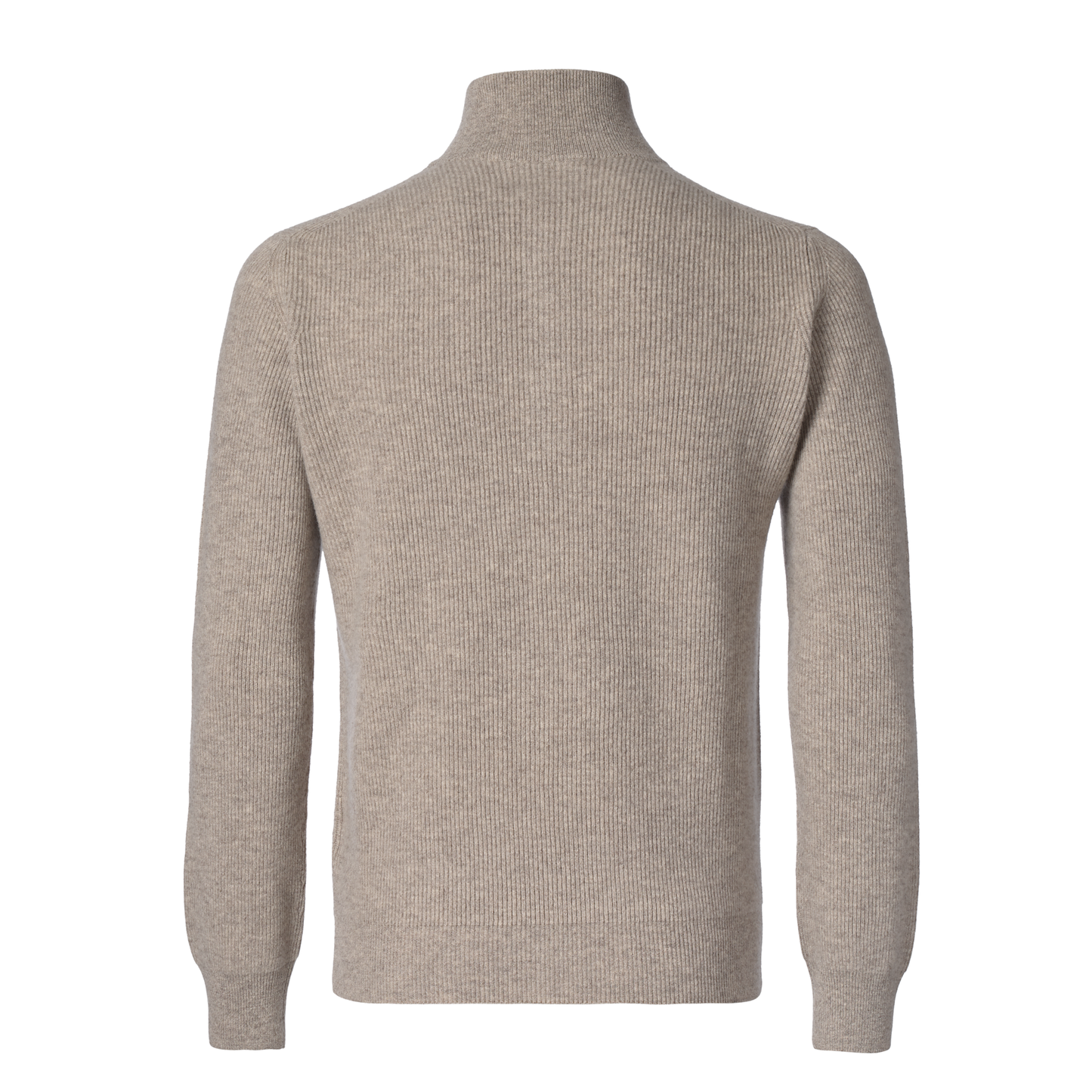 Cruciani Wool and Cashmere-Blend Half-Zip Sweater in Beige - SARTALE