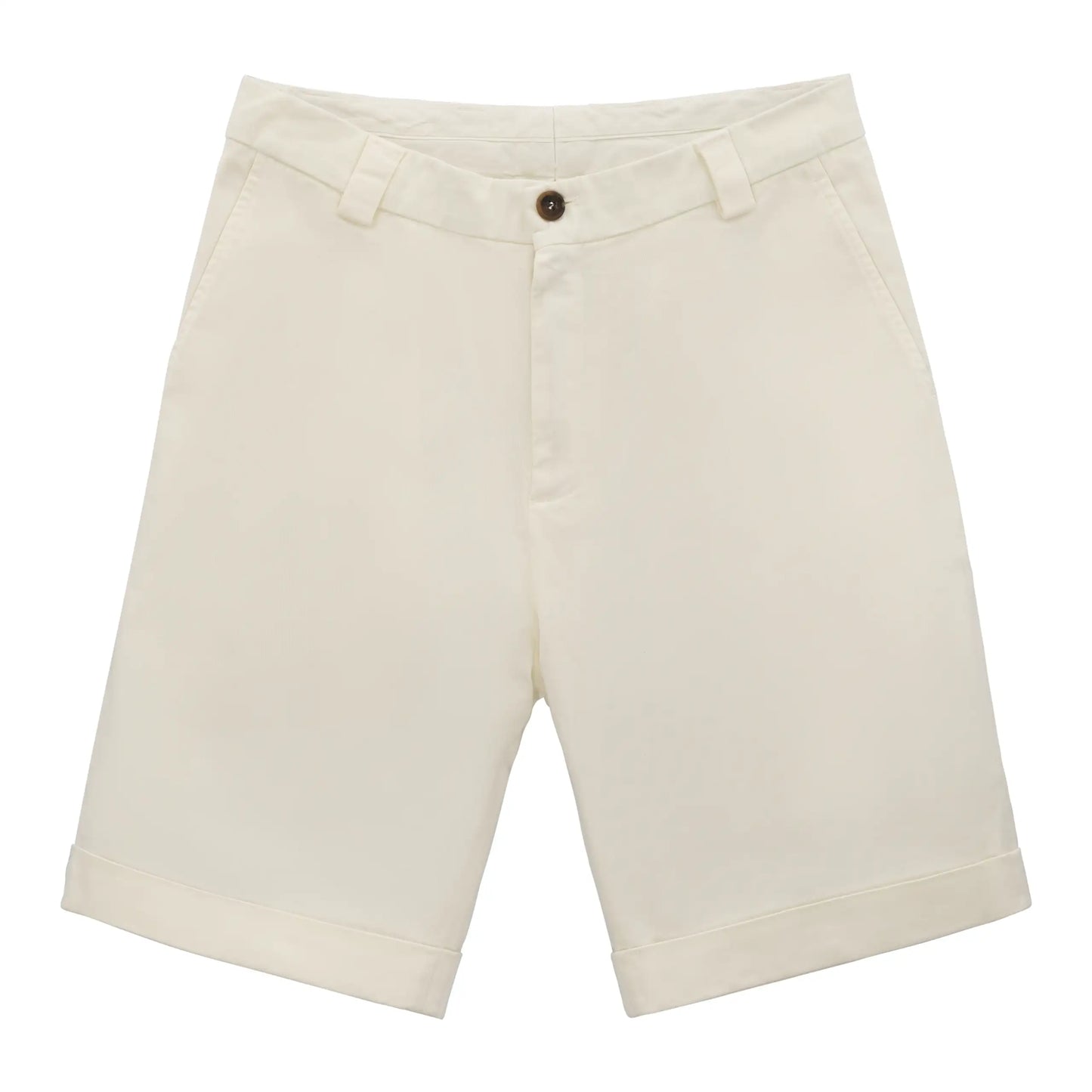 Stretch-Cotton Short Pants in White