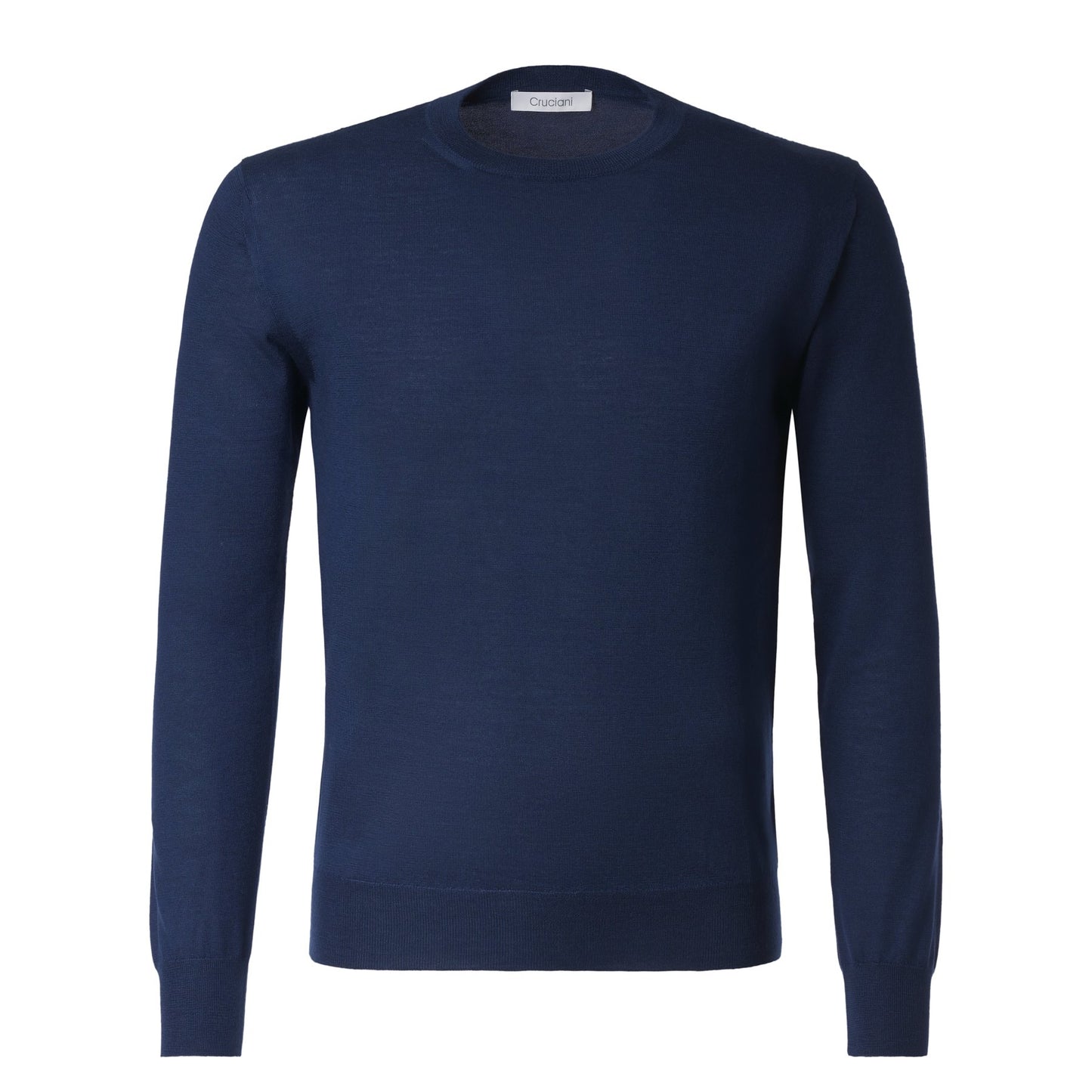 Cruciani Crew-Neck Cashmere and Silk-Blend Sweater in Navy Blue - SARTALE
