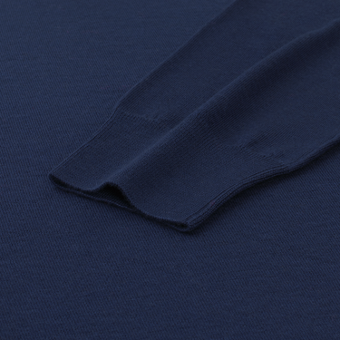 Cruciani Crew-Neck Cashmere and Silk-Blend Sweater in Navy Blue - SARTALE