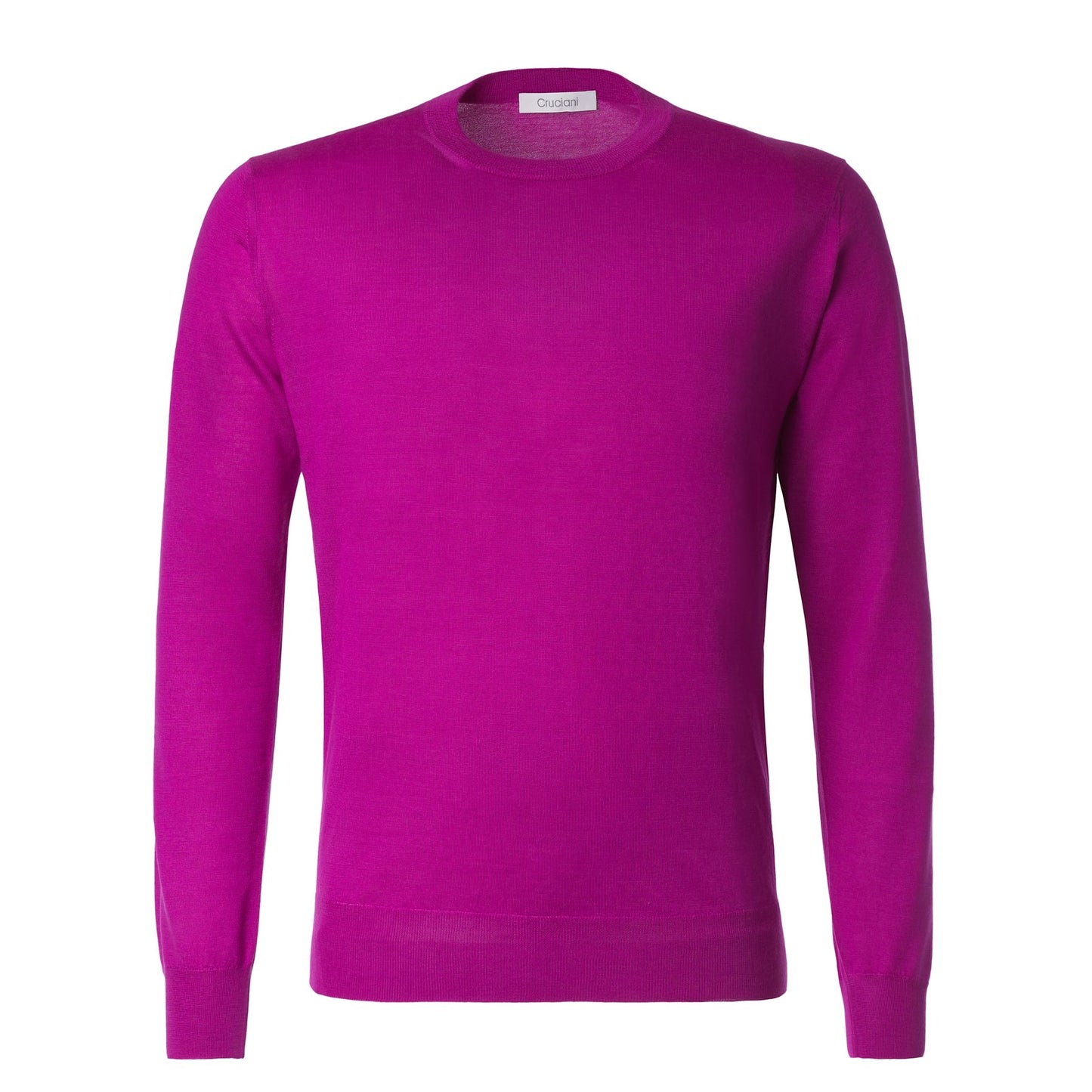 Cruciani Crew-Neck Cashmere and Silk-Blend Sweater in Fuchsia - SARTALE