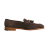 John Lobb "Callington" Suede Loafer with Hand-Stitching Apron in Brown - SARTALE