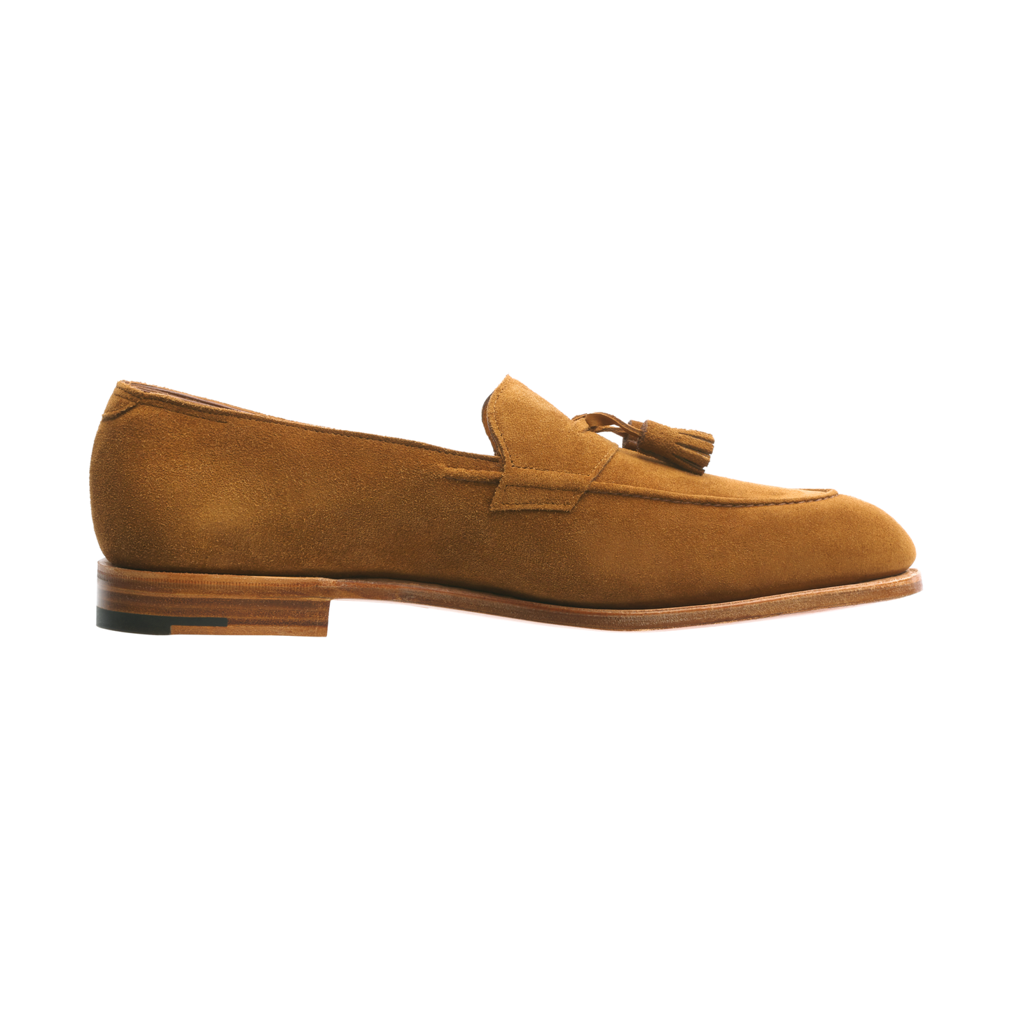 John Lobb "Callington" Suede Loafer with Hand-Stitching Apron in Tobacco Brown - SARTALE