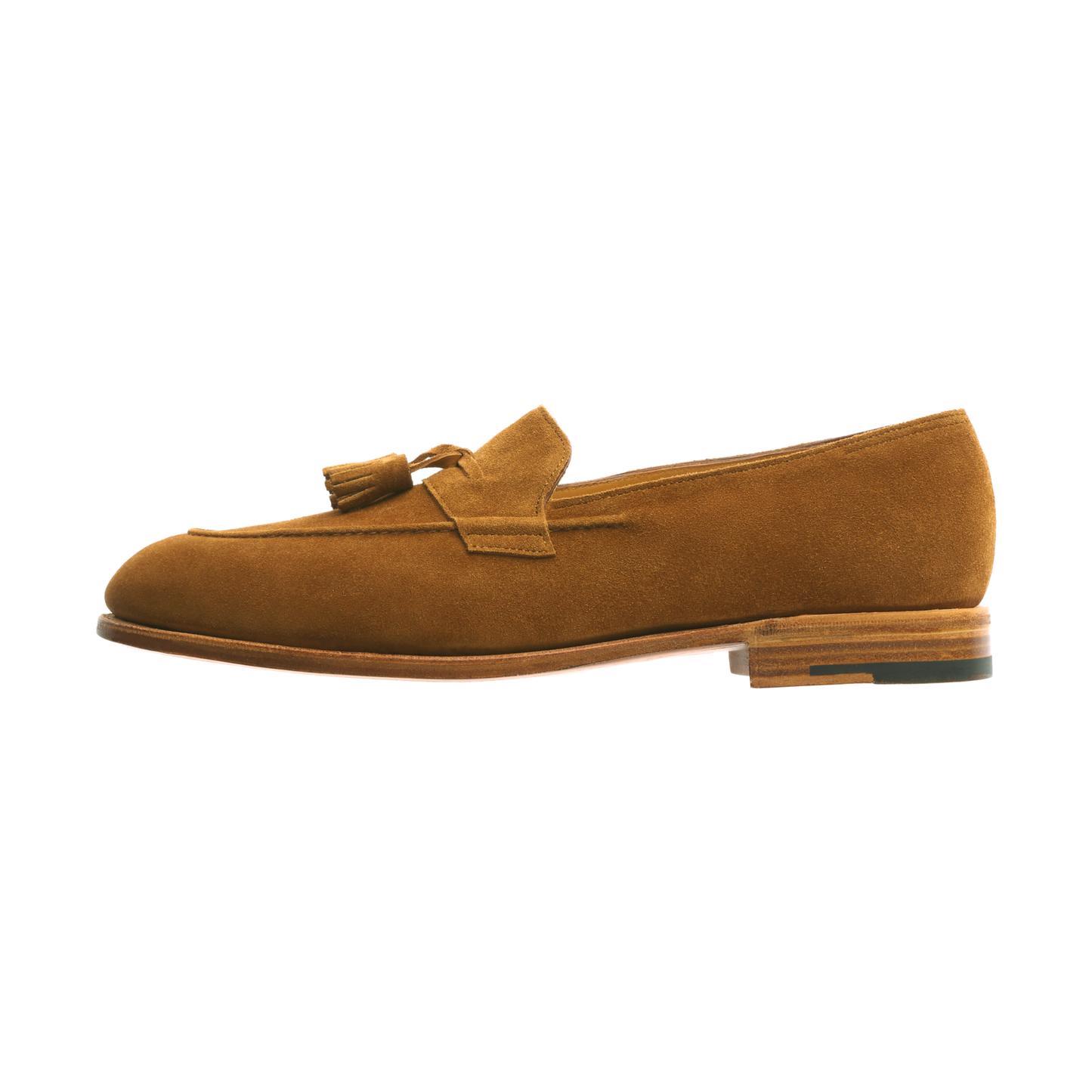 John Lobb "Callington" Suede Loafer with Hand-Stitching Apron in Tobacco Brown - SARTALE