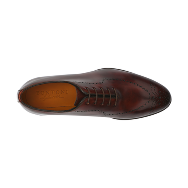 Bontoni "Caruso" Five-Eyelet Wholecut Balmoral with Perforated Details and Medallion - SARTALE