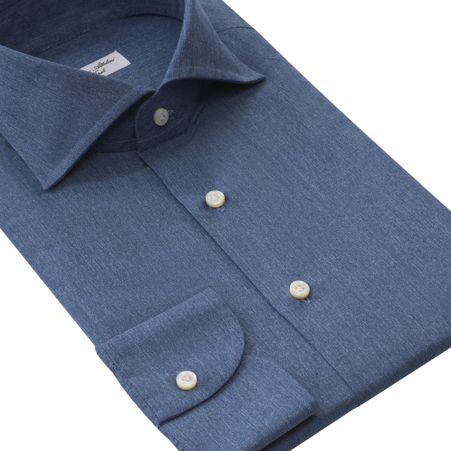 Cesare Attolini Tailored-Fit Cotton Shirt in Blue - SARTALE