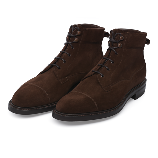«Connemara» Suede Hiking Boots in Dark Brown