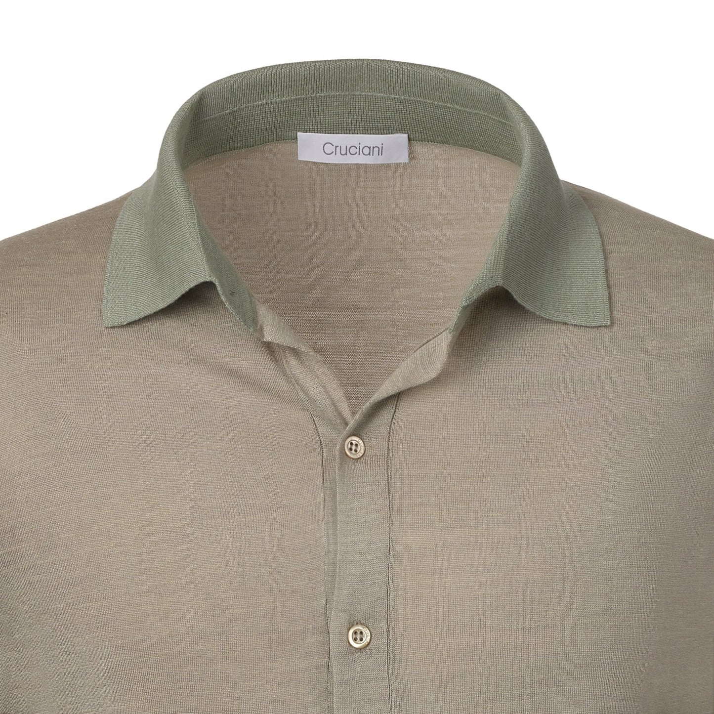 Cruciani Silk and Linen-Blend Buttoned Sweater in Khaki - SARTALE