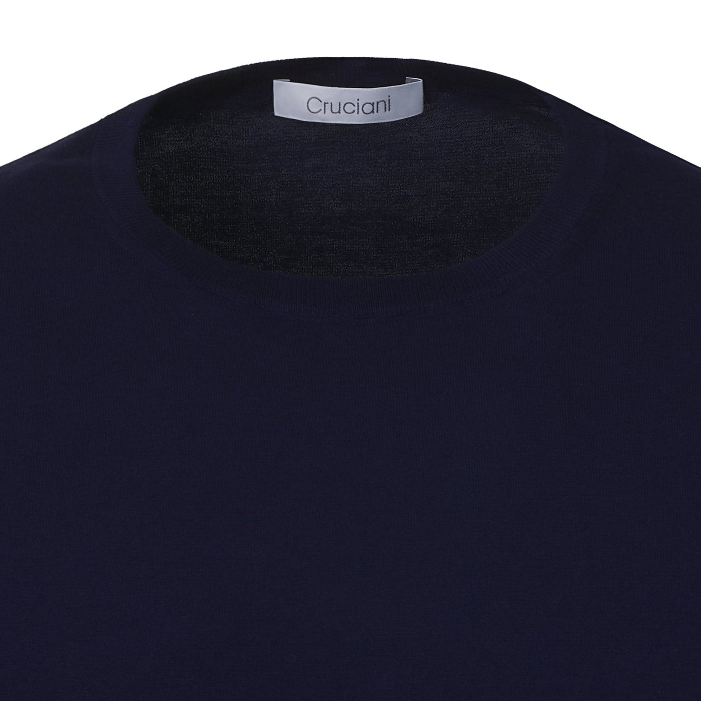 Cruciani Crew-Neck Cotton T-Shirt in Dark Blue - SARTALE