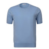 Cruciani Crew-Neck Cotton Light Blue T-Shirt - SARTALE