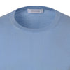 Cruciani Crew-Neck Cotton Light Blue T-Shirt - SARTALE