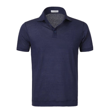 Cruciani Linen Polo Shirt in Blue - SARTALE