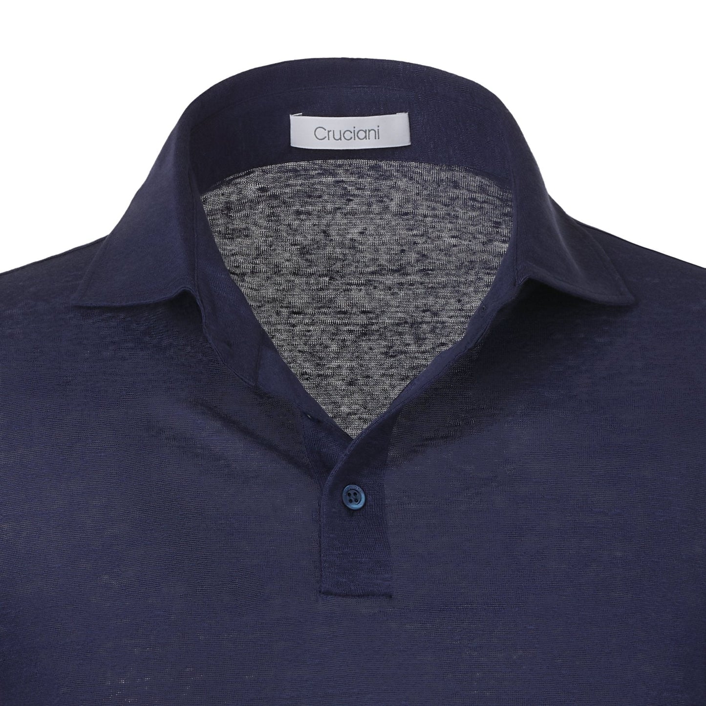 Cruciani Linen Polo Shirt in Blue - SARTALE