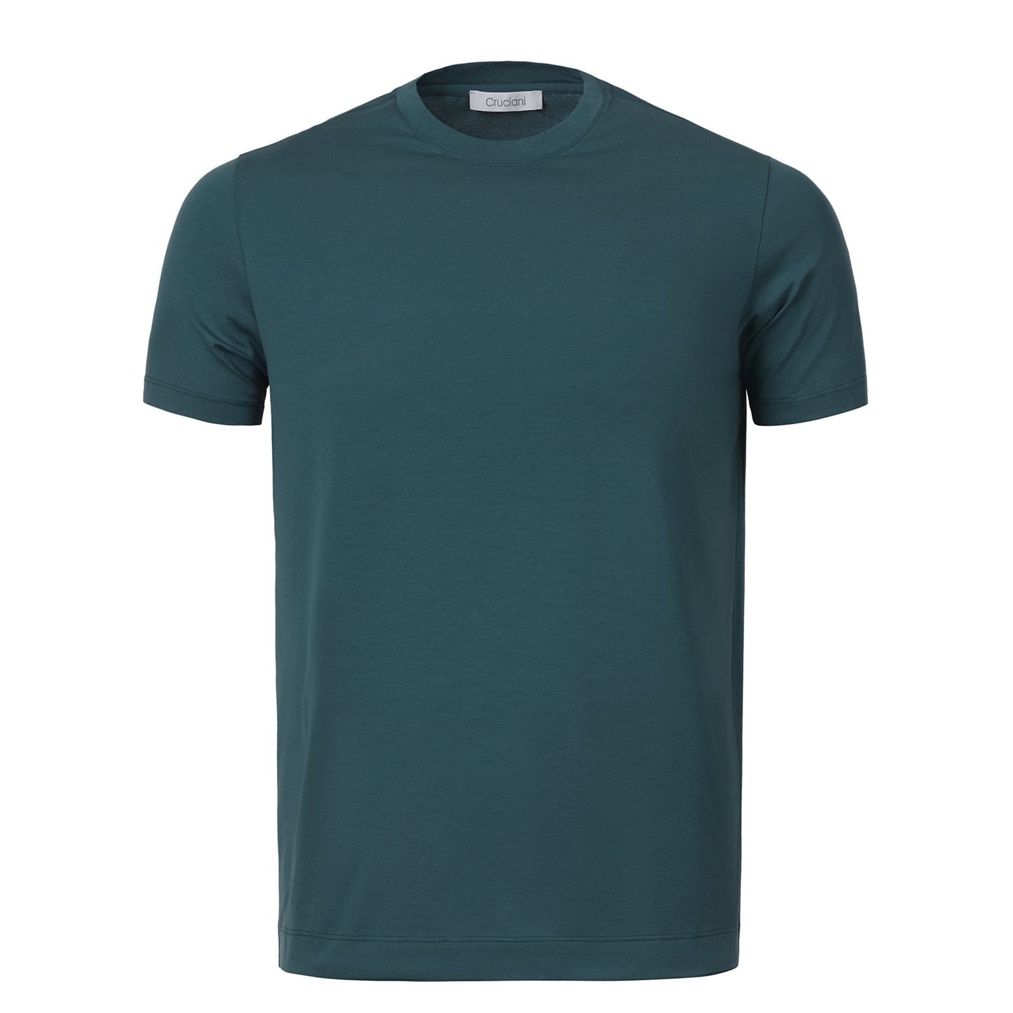 Cruciani Crew-Neck Stretch-Cotton T-Shirt in Green - SARTALE