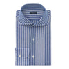 Finamore Striped Cotton and Linen-Blend Napoli Shirt in Blue - SARTALE